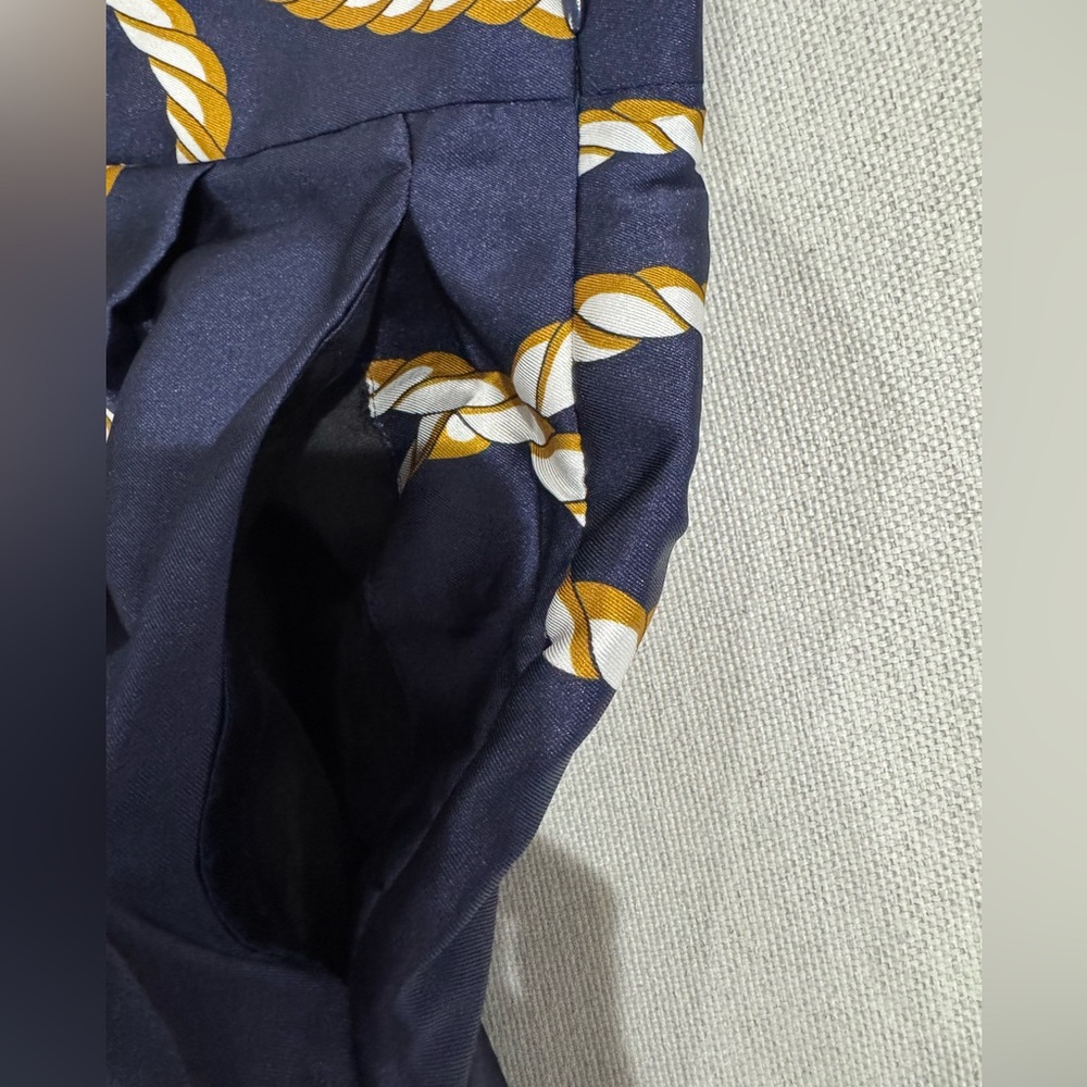 Zara Blue and Gold Rope Pattern Shorts - Picture 8 of 8